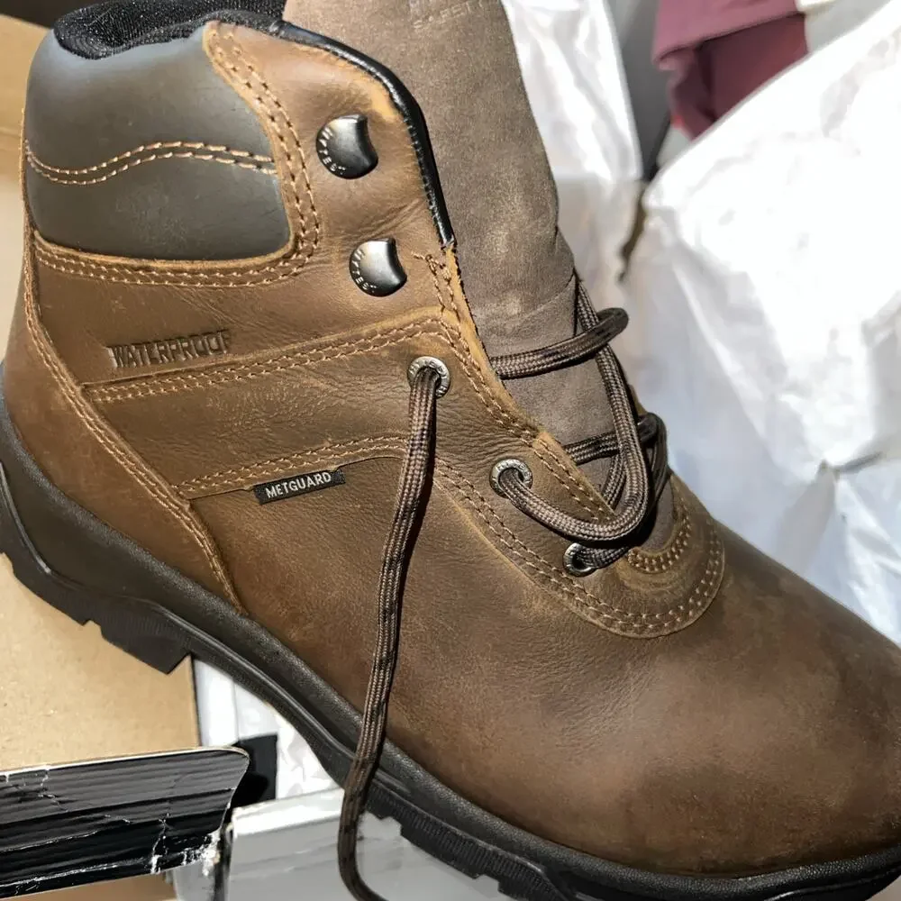 Hytest Metguard 6” Waterproof Metatarsal Safety Toe Work Boots K13261 Sz 10 W
